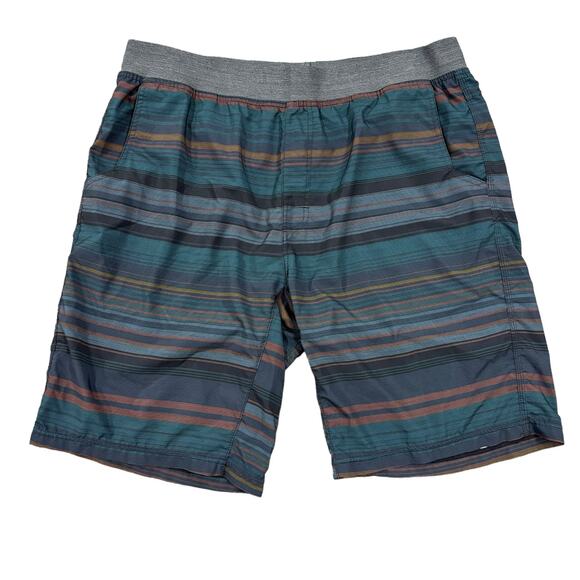 Prana Shorts Men’s Extra‎ Large Hybrid Striped Super Mojo II Swim Trunks Hiking - Picture 1 of 6